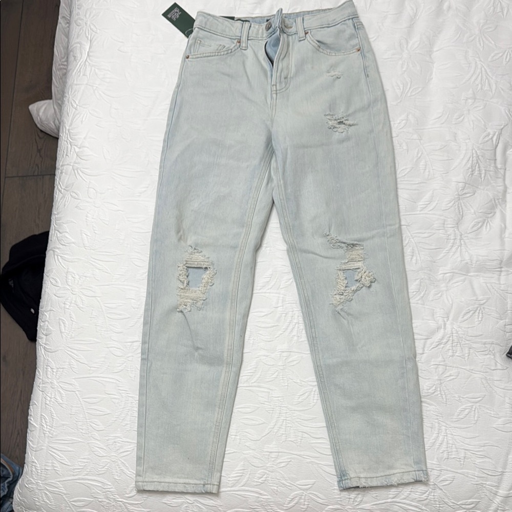 Target Light Blue High Rise Distressed Jeans NEW W TAGS